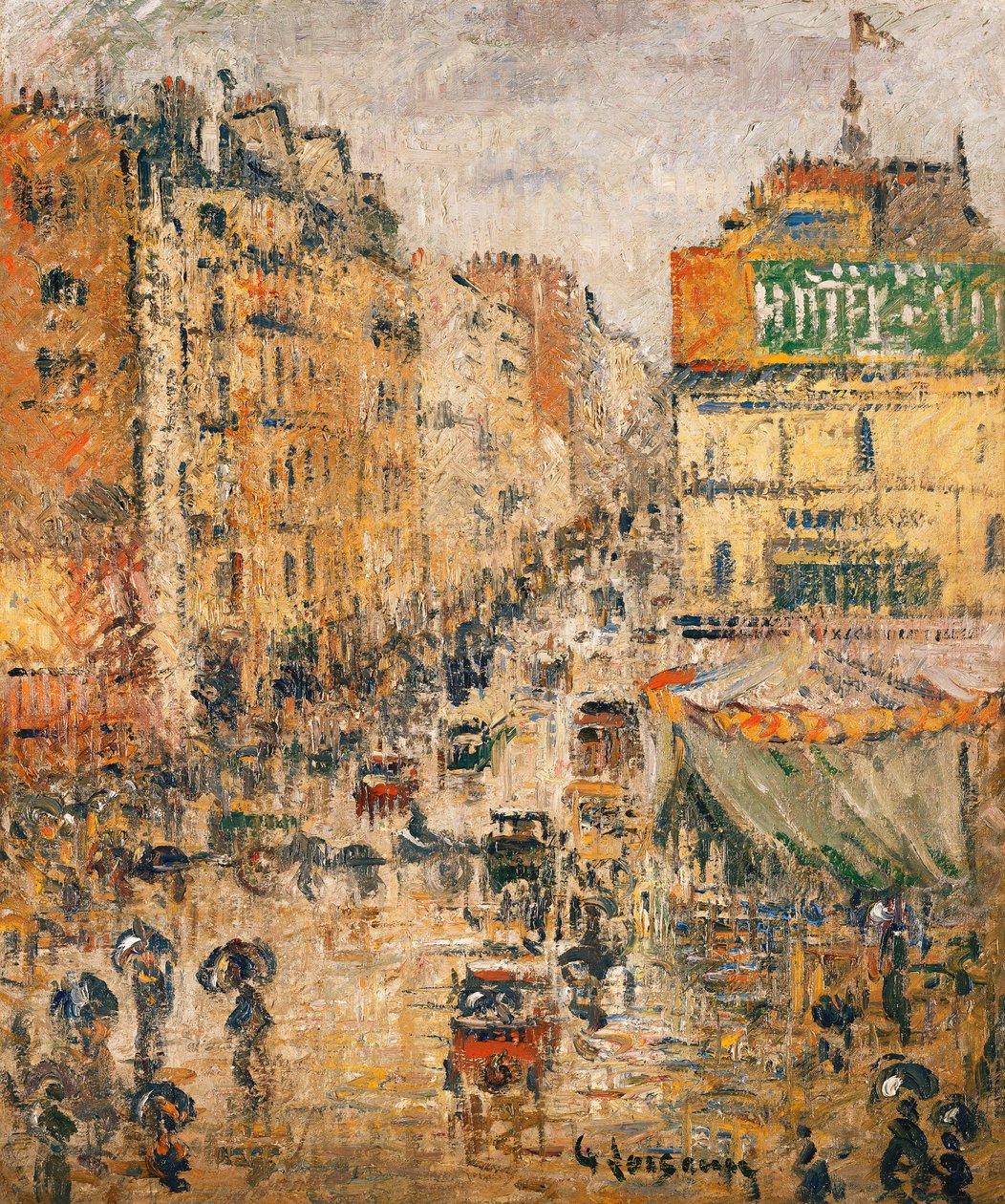 Rue de Clignancourt, Paryż, ok. 1924 autorstwa Gustave Loiseau