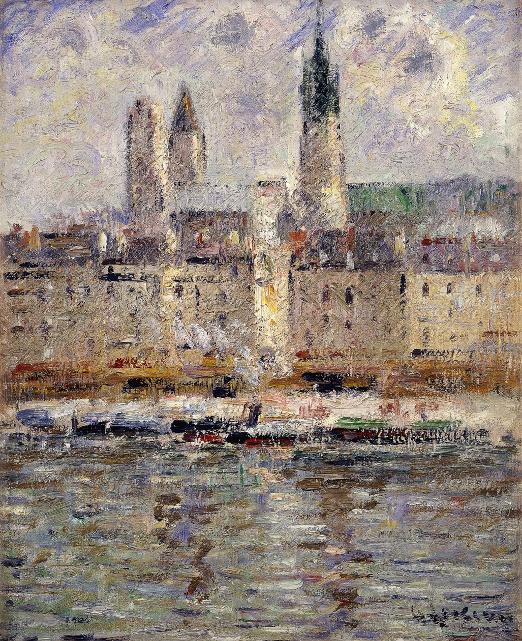 Widok Rouen; Widok Rouen, 1927 autorstwa Gustave Loiseau