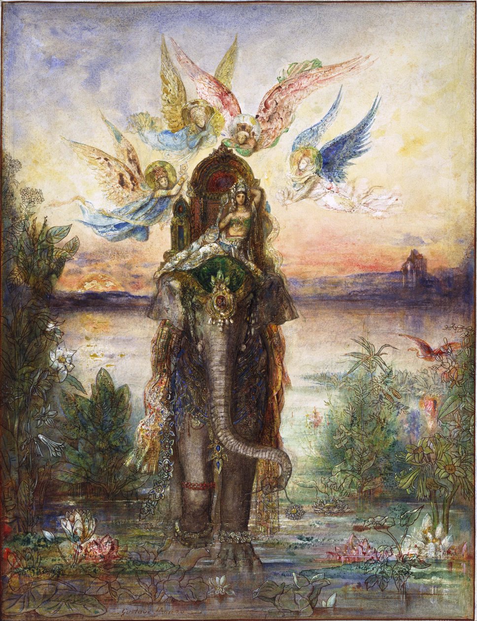 Święty słoń (Peri). autorstwa Gustave Moreau