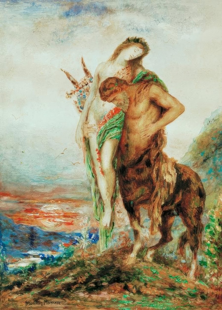 Zmęczony centaur autorstwa Gustave Moreau