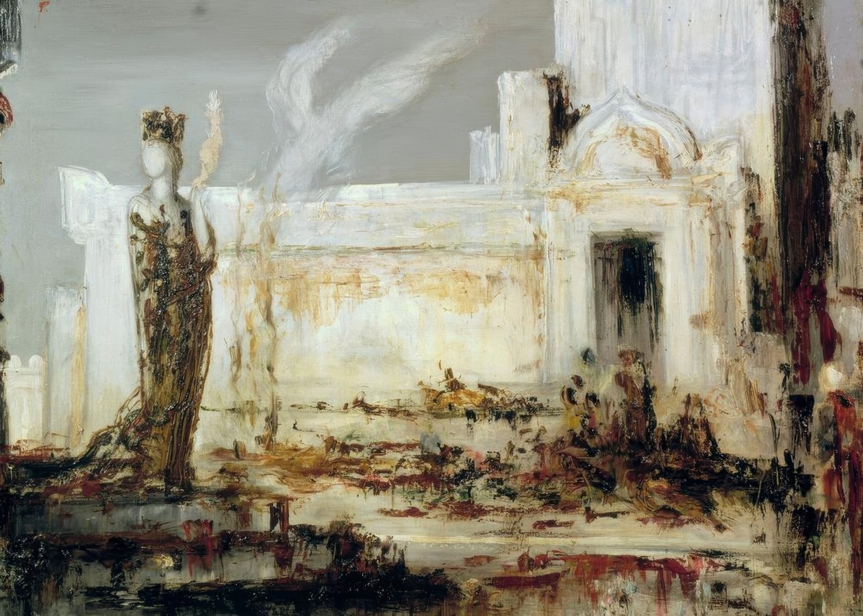 Helena przy bramie Scee autorstwa Gustave Moreau