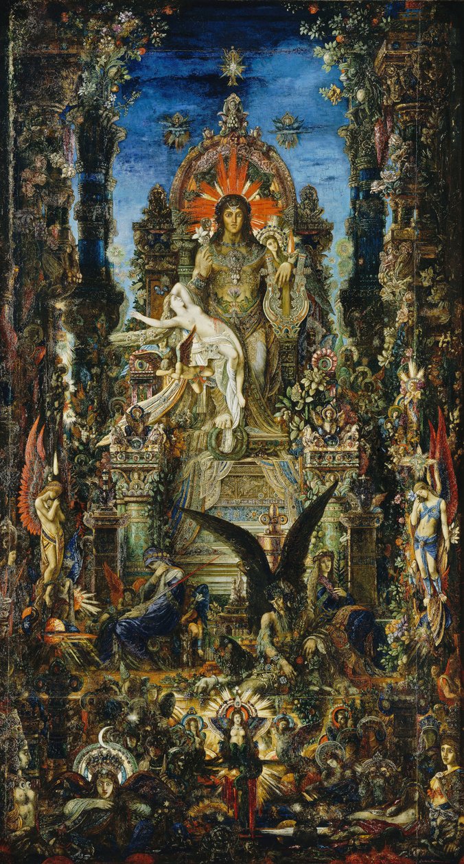 Jowisz i Semele, 1894-95 autorstwa Gustave Moreau