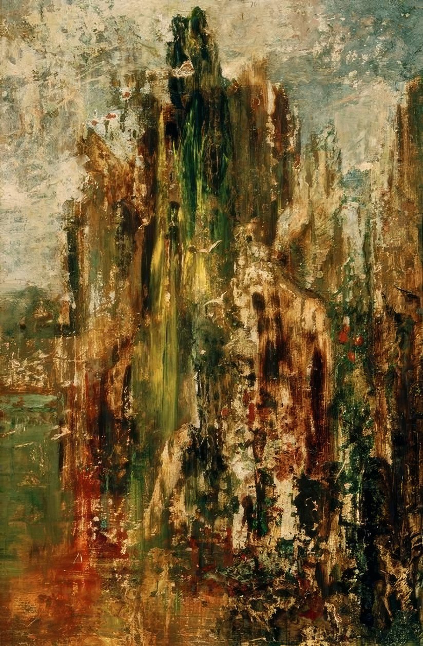 Wieś. Szorstki (przy Sfinksie) autorstwa Gustave Moreau