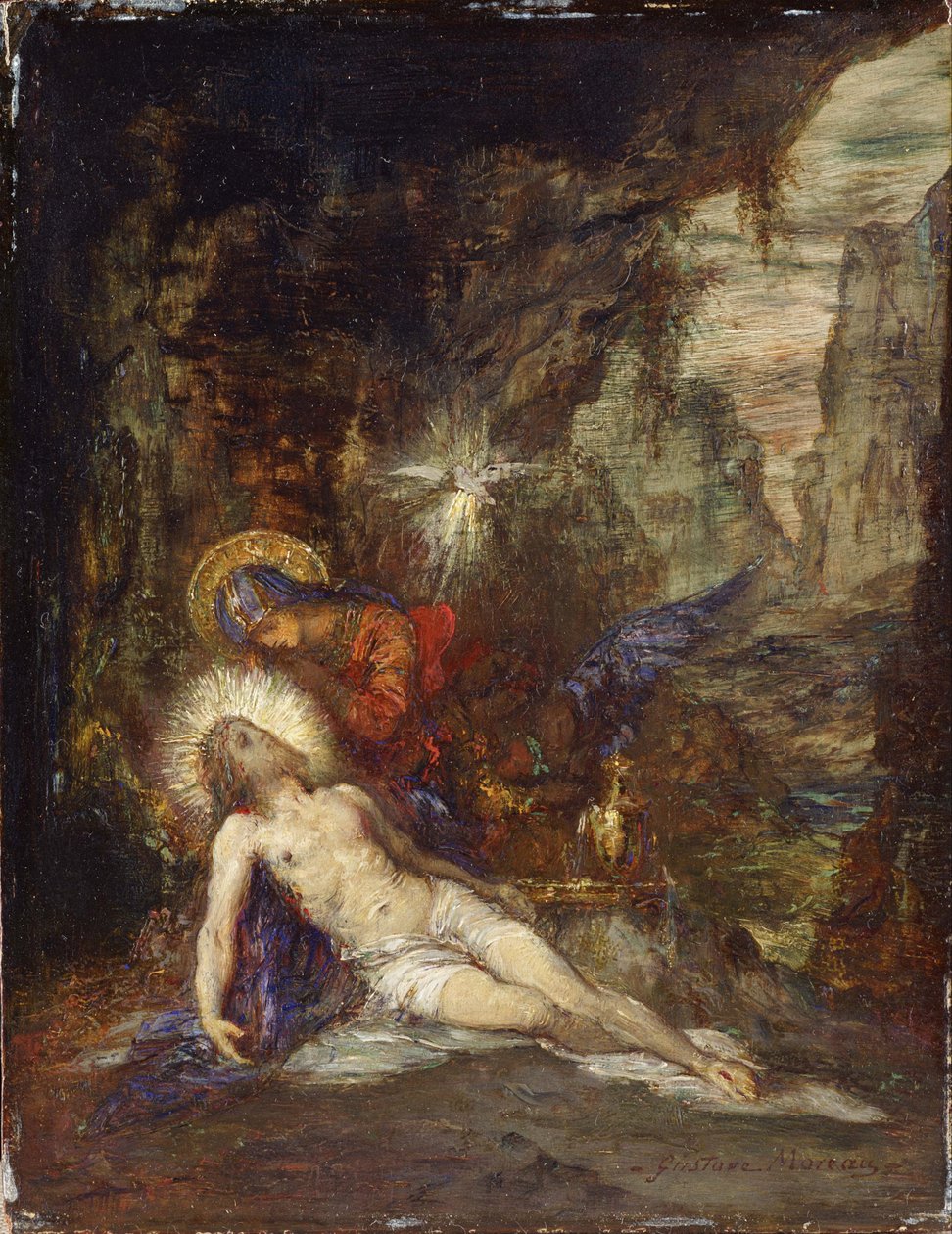 Pieta, ok. 1876 autorstwa Gustave Moreau