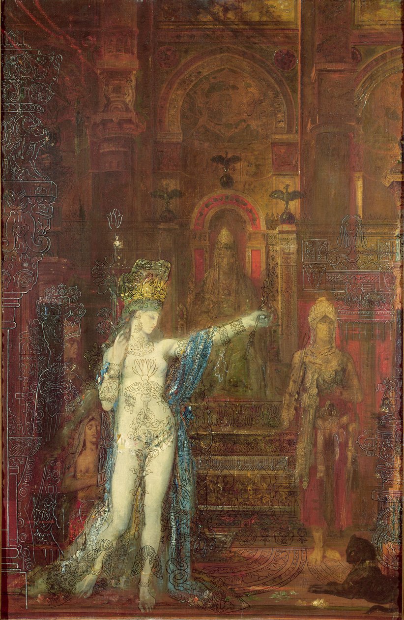 Salome tańcząca przed Herodem, ok. 1874 r. autorstwa Gustave Moreau