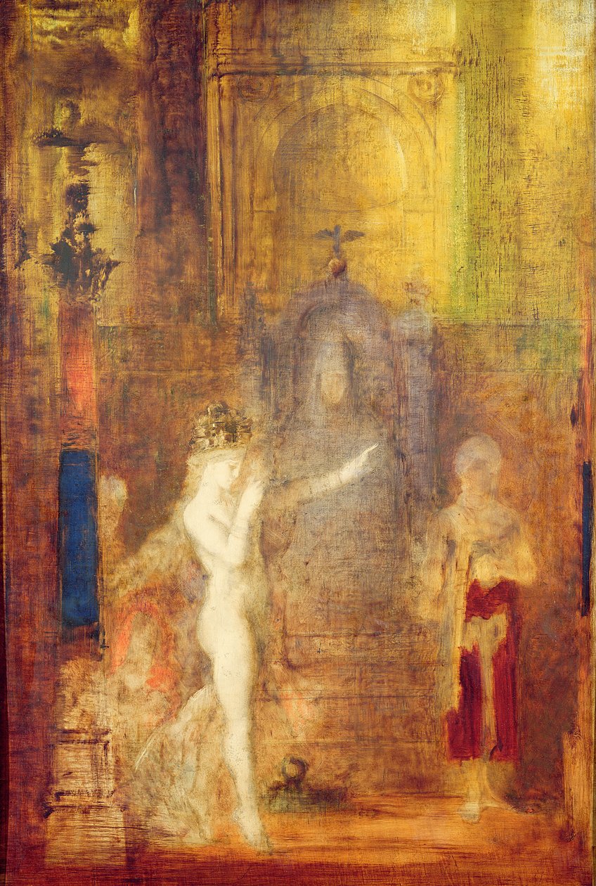 Salome tańcząca przed Herodem, ok. 1876 r. autorstwa Gustave Moreau
