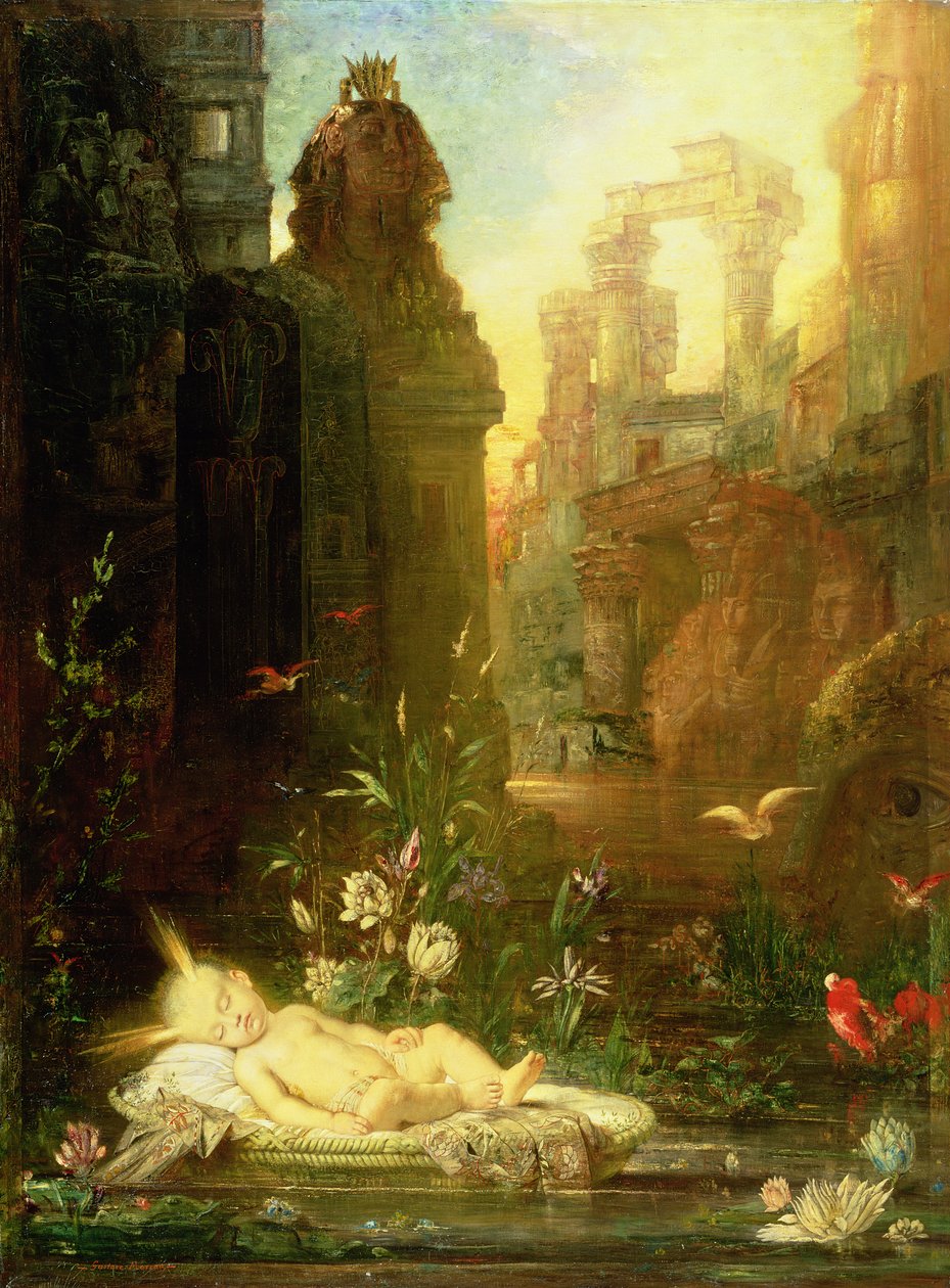 Dzieciątko Mojżesz, ok. 1876-78 autorstwa Gustave Moreau