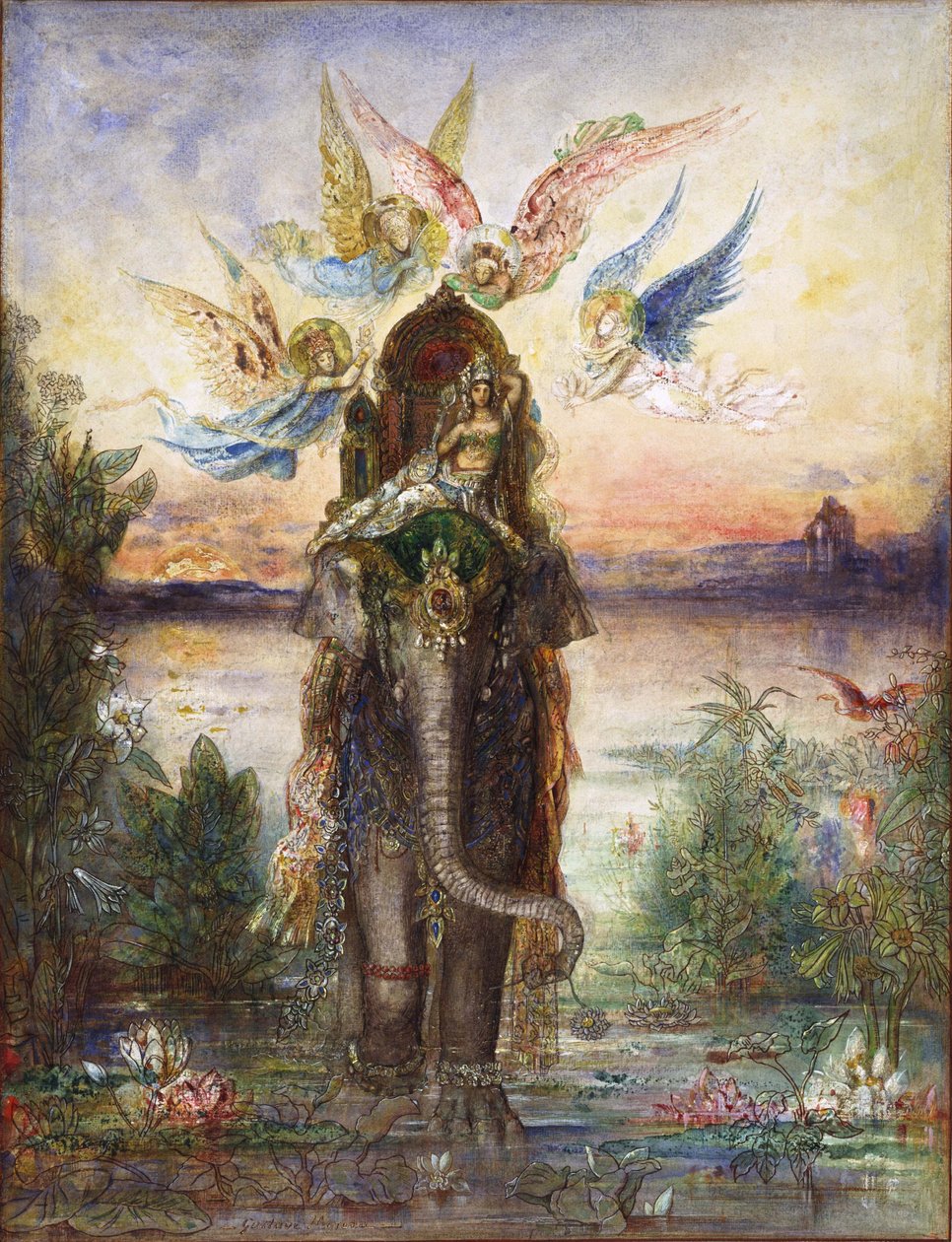 Święty Słoń Peri autorstwa Gustave Moreau