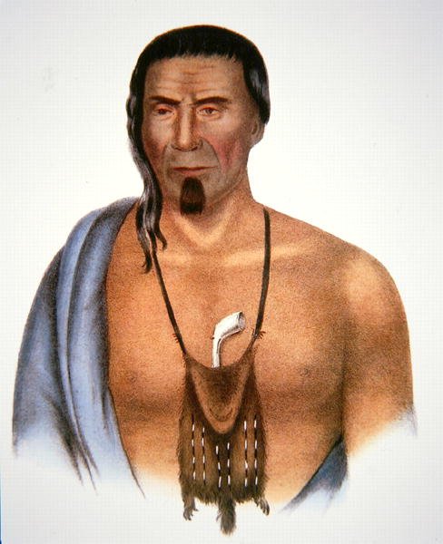 Tishcohan, c.1735 (kolor lito) autorstwa Gustavus Hesselius
