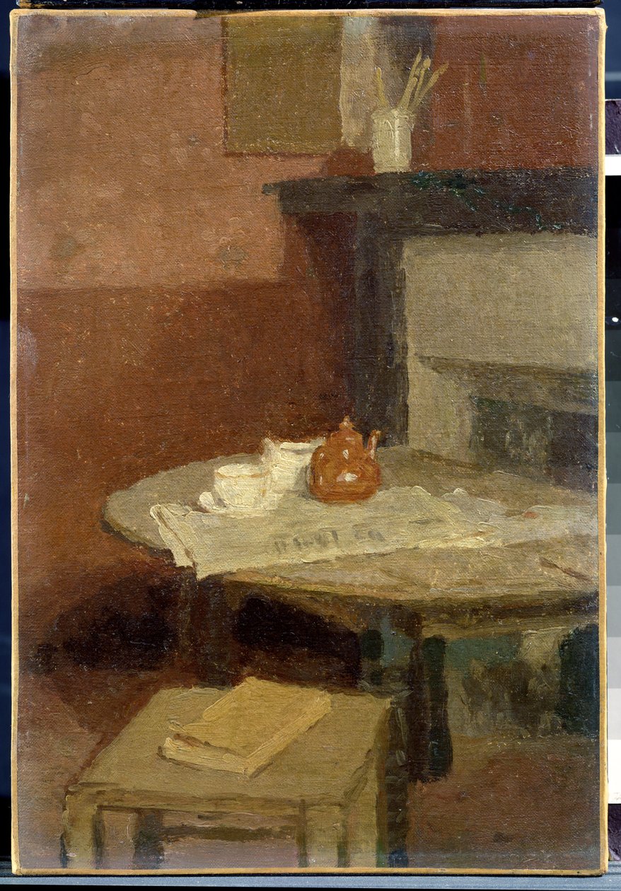 Brązowy dzbanek do herbaty, 1915-16 autorstwa Gwen John