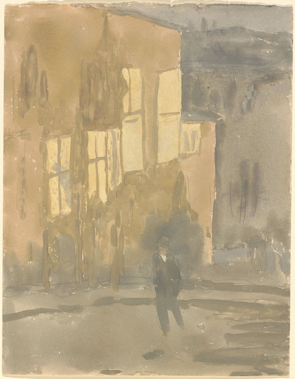 Ulica nocą, Meudon autorstwa Gwen John