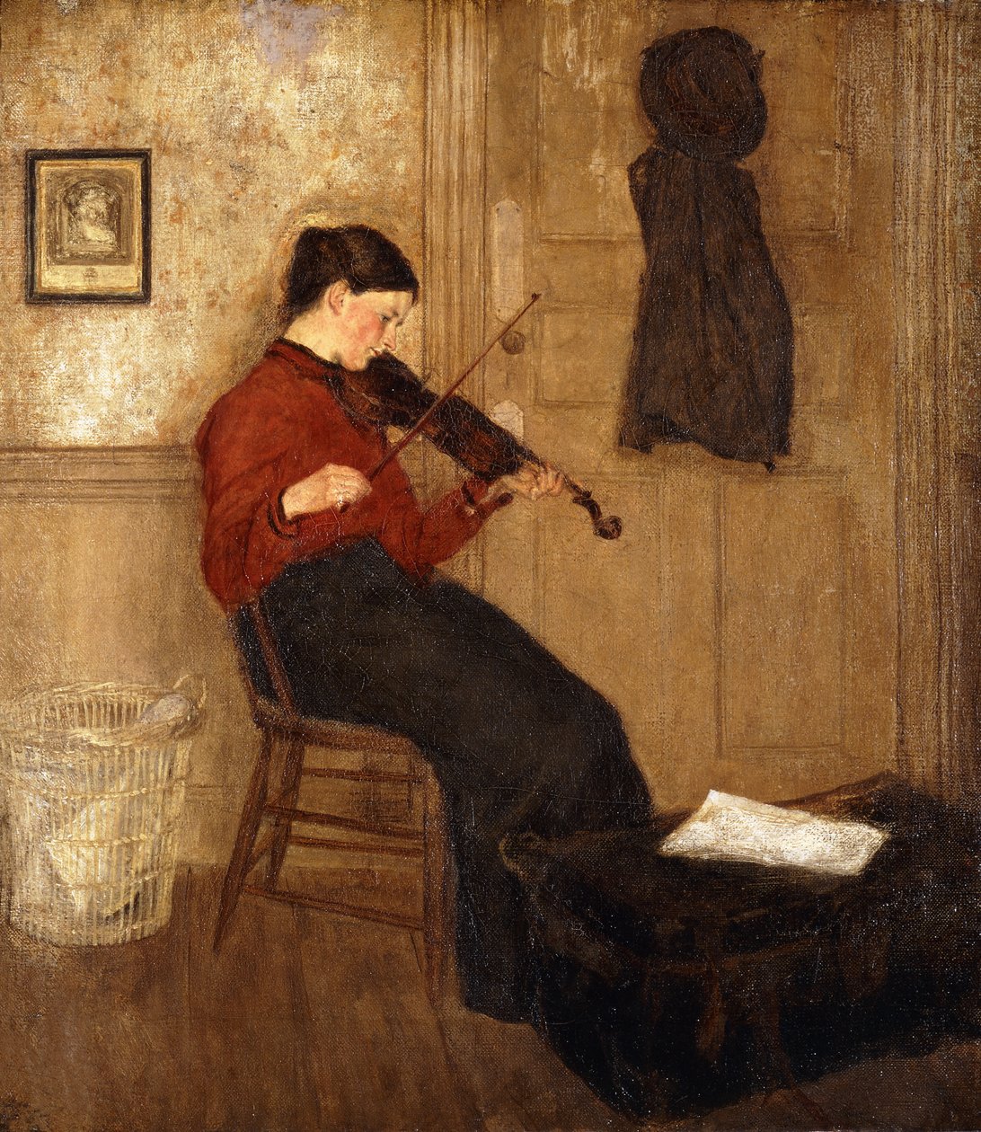 Młoda kobieta ze skrzypcami, 1897-98 autorstwa Gwen John