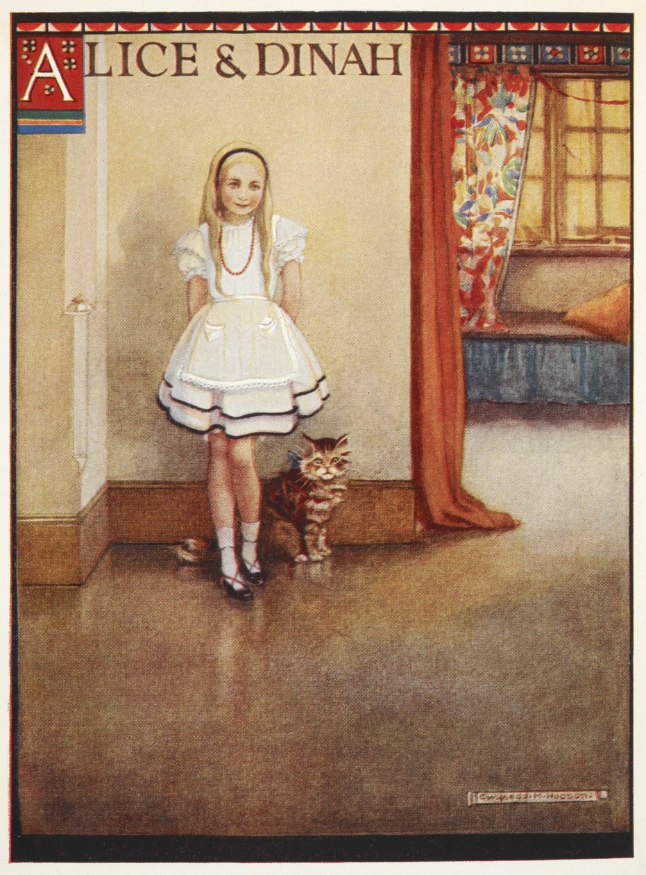 Alice i kotka Dinah autorstwa Gwynedd M. Hudson