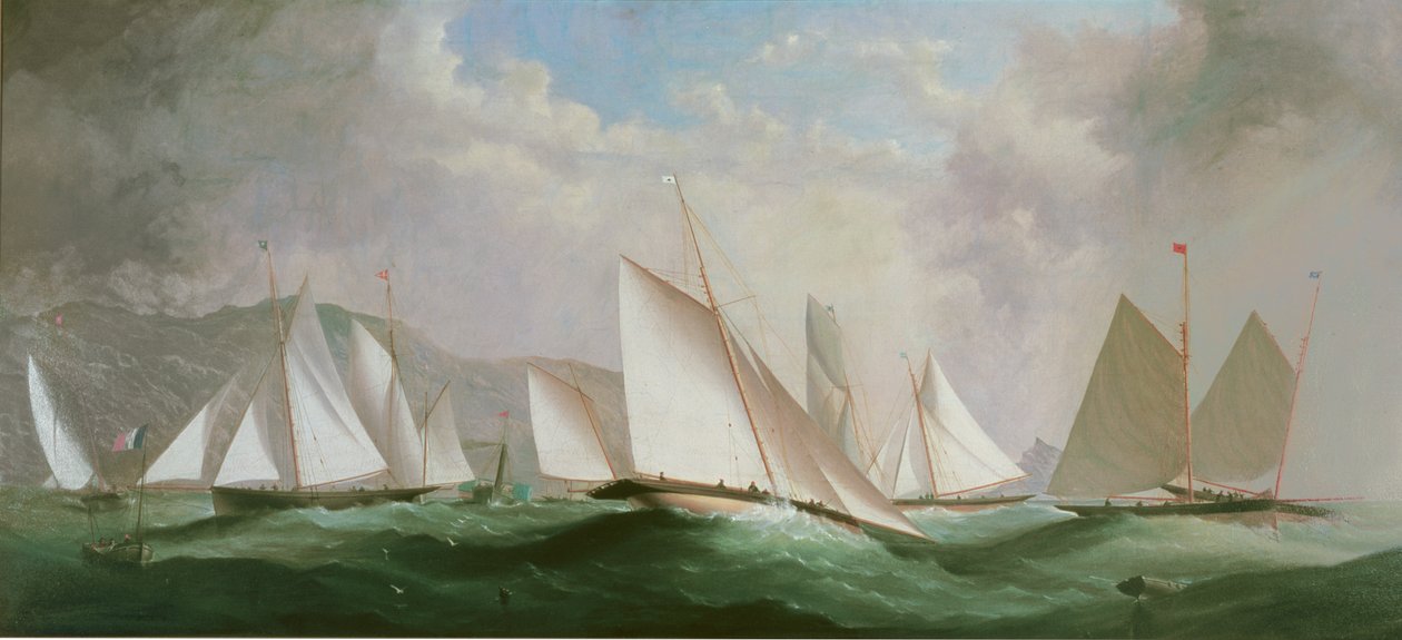 Przygotowania do startu, regaty Dart Yacht Club, 1868 autorstwa H. Forrest