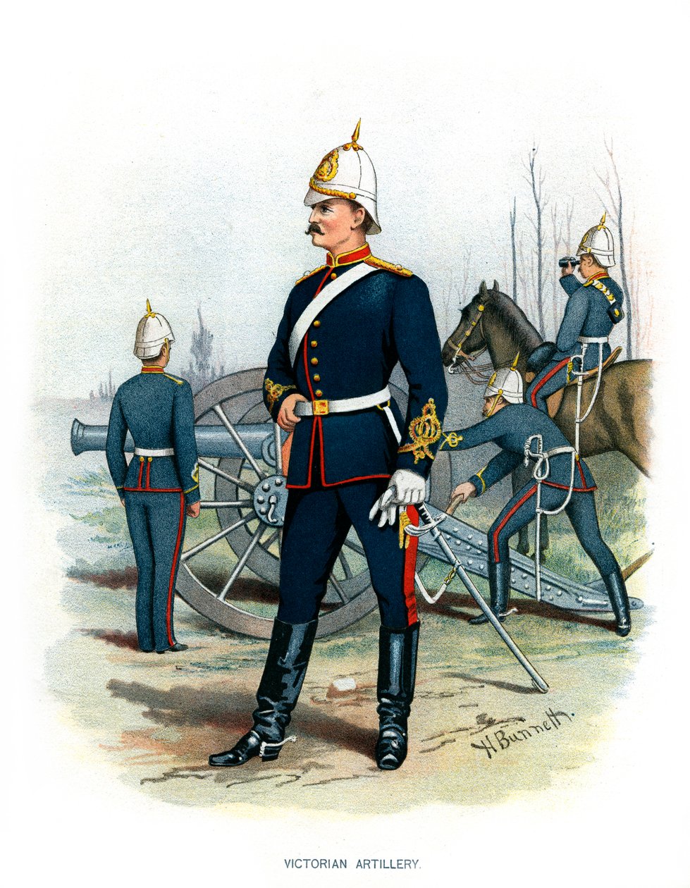 Artyleria wiktoriańska, ok. 1890 r. autorstwa H. Bunnett
