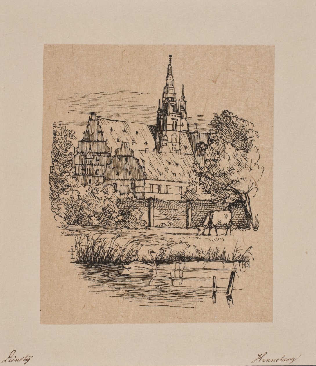 Zamek Frederiksborg autorstwa H. C. Henneberg