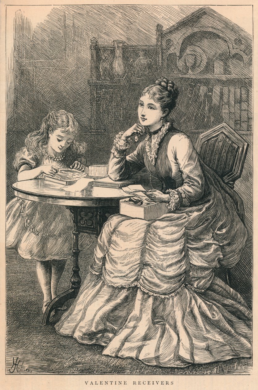 Odbiorniki walentynkowe, 1875. autorstwa H. Johnson
