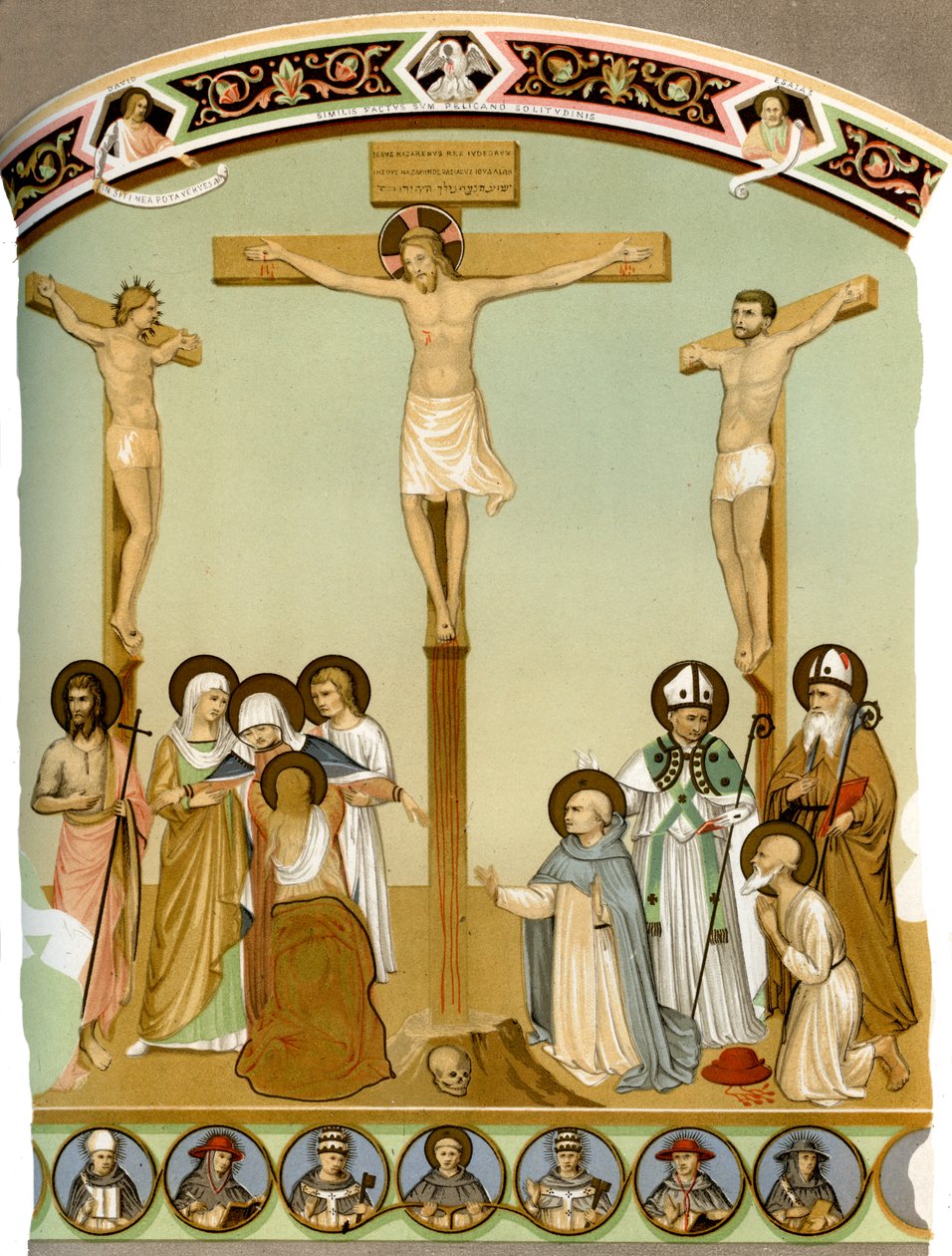 Chrystus na krzyżu, XV wiek 1849. autorstwa H Moulin