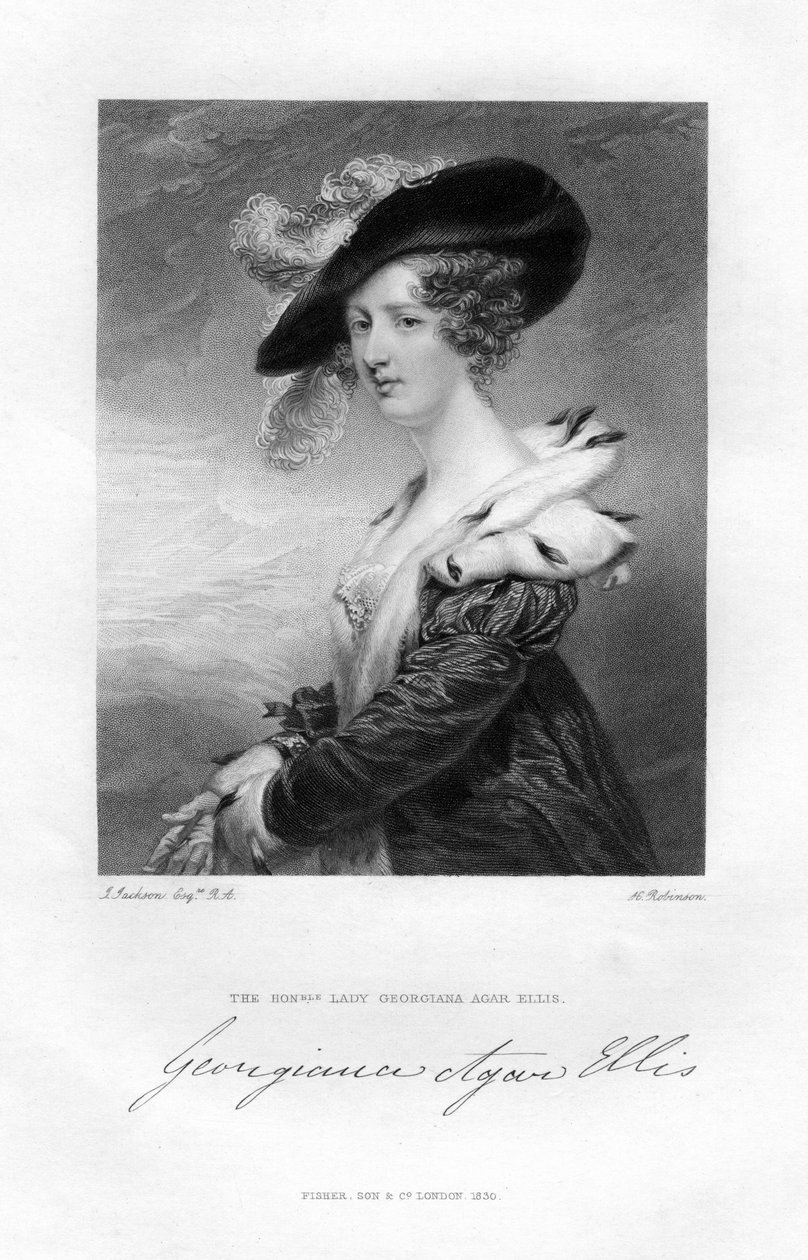 Lady Georgina Agar-Ellis, XIX wiek. autorstwa H. Robinson