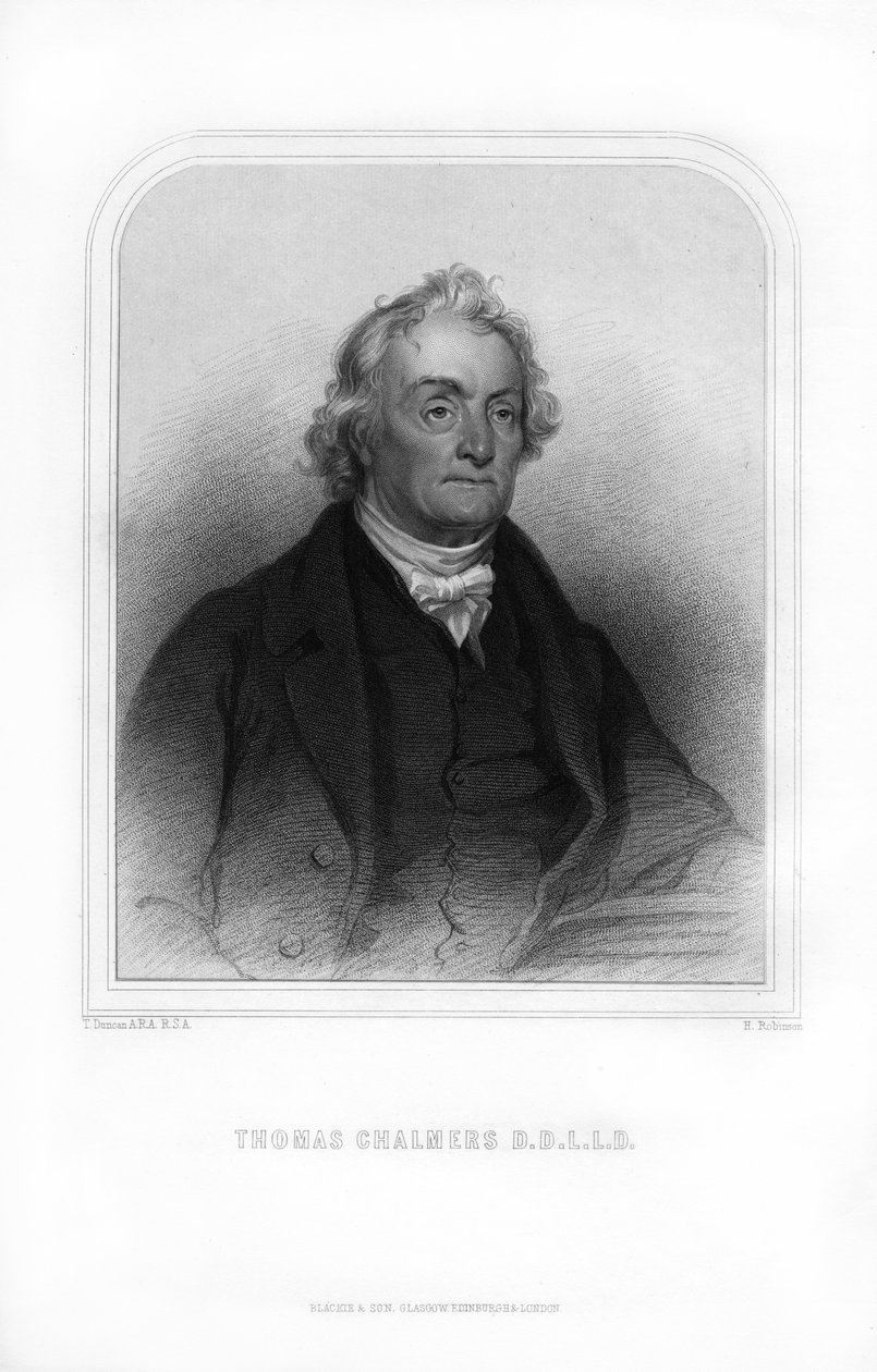Thomas Chalmers, szkocki boski, 1870. autorstwa H. Robinson