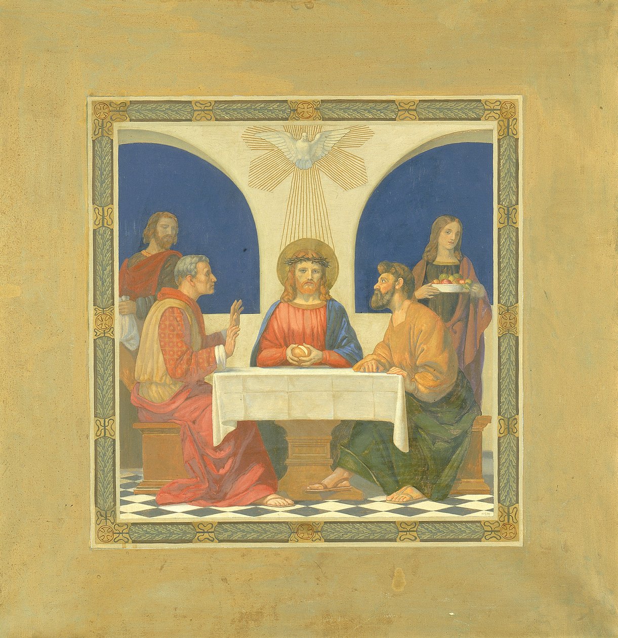 Wieczerza w Emaus, 1915-1925. autorstwa H. Siddons Mowbray