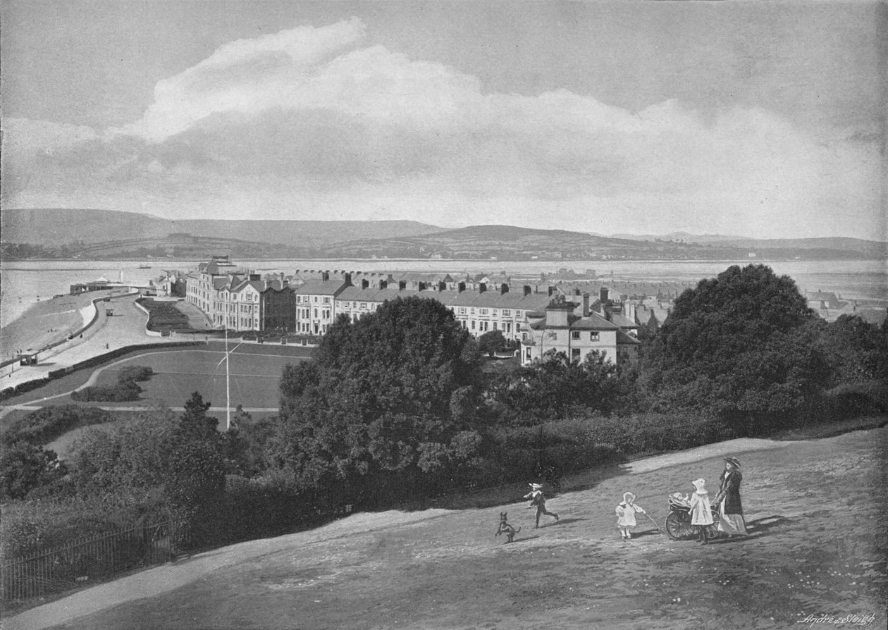 Exmouth, z Beacon, c1896 autorstwa H. T. Cousins