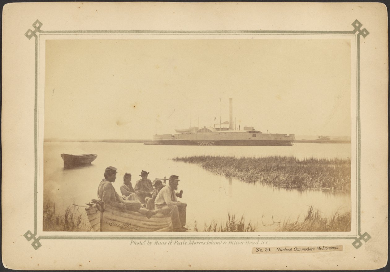 Gunboat Commodore McDonough autorstwa Haas and Peale