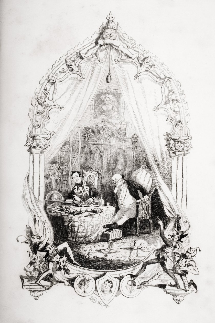 Ilustracja z „The Pickwick Papers” Charlesa Dickensa (1812-70) z 1837 r. autorstwa Hablot Knight Browne