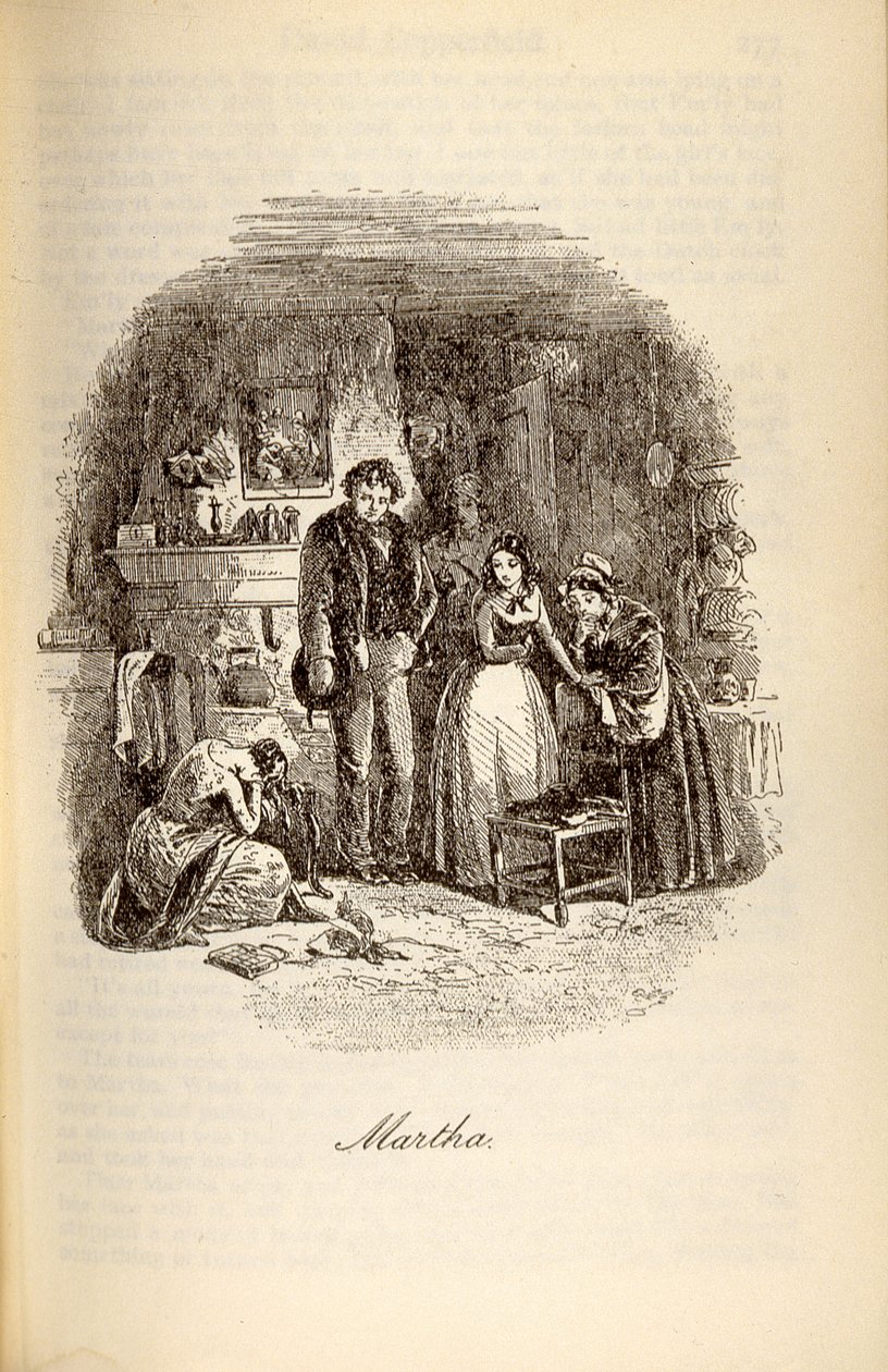 „Martha”, z „Dawida Copperfielda” Charlesa Dickensa (1812-70) autorstwa Hablot Knight Browne