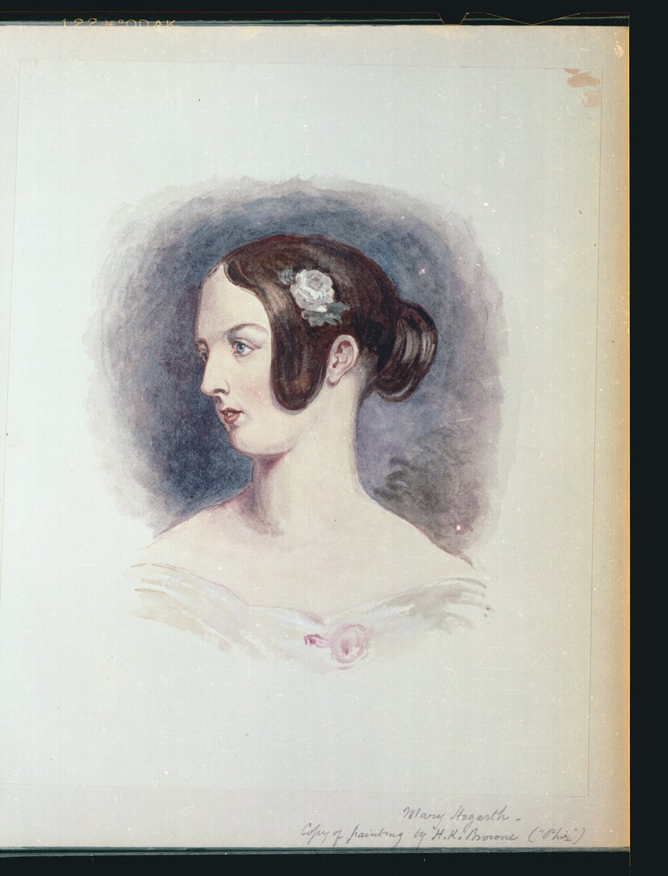 Mary Hogarth, ok. 1890 (wc na papierze) autorstwa Hablot Knight Browne