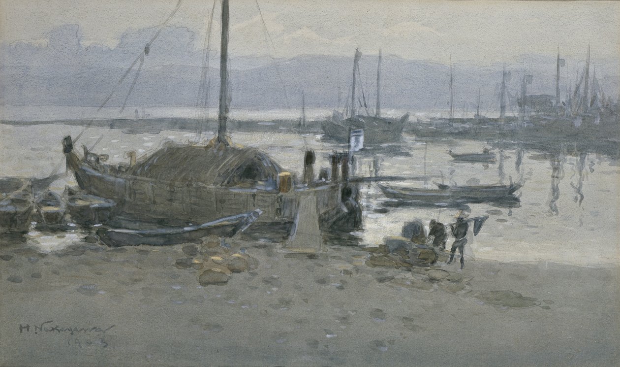 Port Tanabe autorstwa Hachir Nakagawa