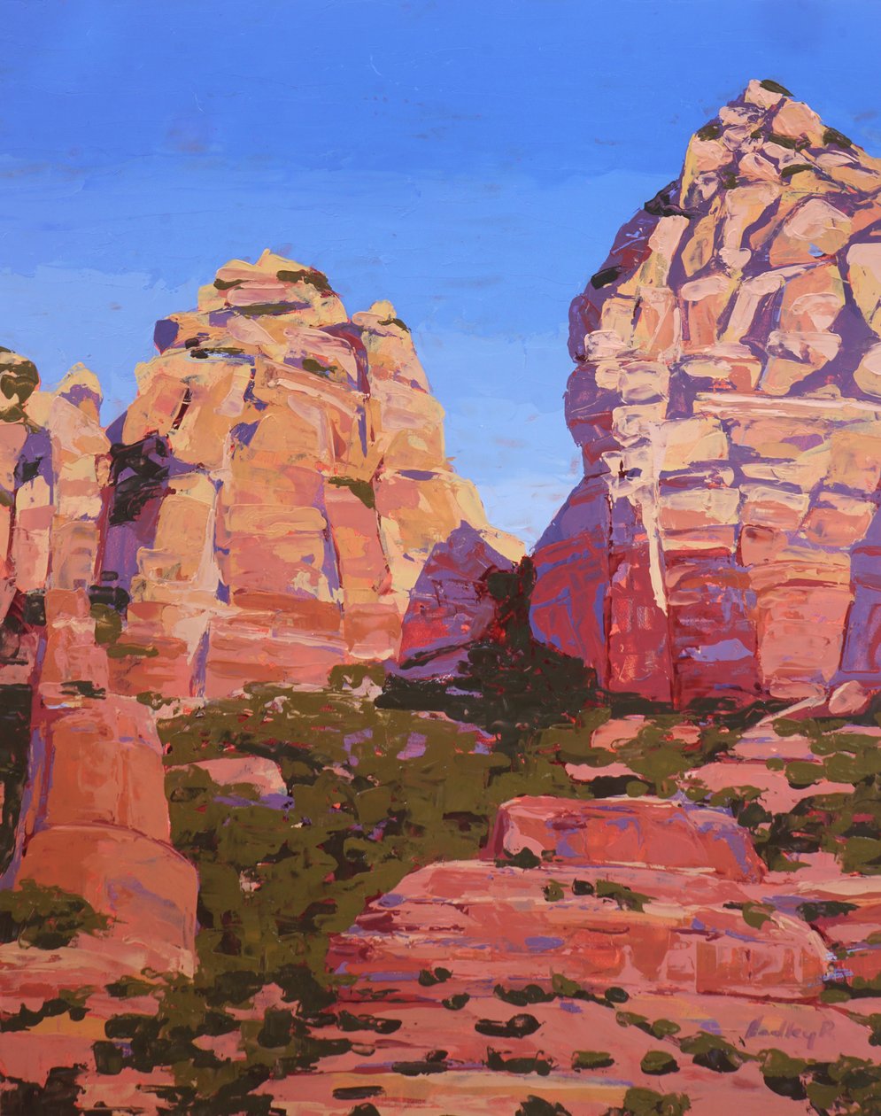A Passage, Sedona, 2024 (olej na panelu) autorstwa Hadley Rampton