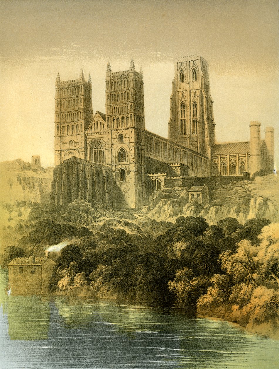 Katedra w Durham, hrabstwo Durham, c1870. autorstwa Hanhart