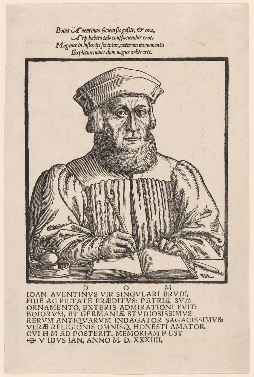 Johann Aventinus (Johann Turmair) autorstwa Hanns Lautensack