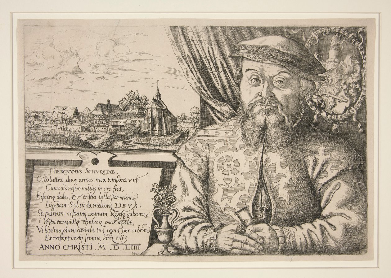 Portret Hieronymousa Schurstaba (1512-po 1554) autorstwa Hanns Lautensack