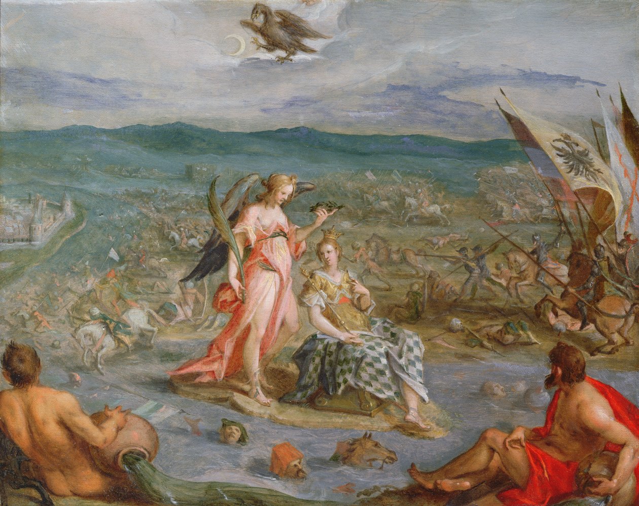 Alegoria wojen tureckich: Bitwa pod Sissek 1593 autorstwa Hans von Aachen