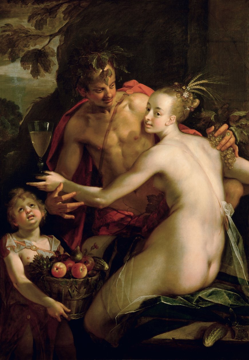 Bachus, Ceres i Amor autorstwa Hans von Aachen
