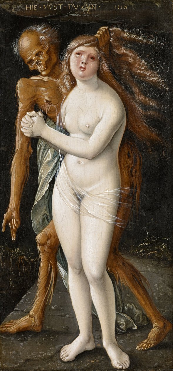 Młoda kobieta i śmierć, 1517 (tempera na panelu) autorstwa Hans Baldung Grien