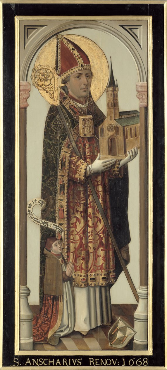 Tablica wotywna przedstawiająca św. Ansgara, 1457 autorstwa Hans Bornemann