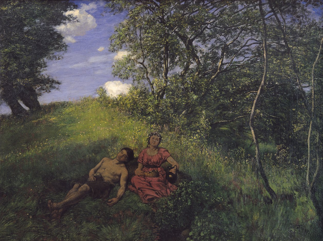 Siesta, 1889 autorstwa Hans Thoma