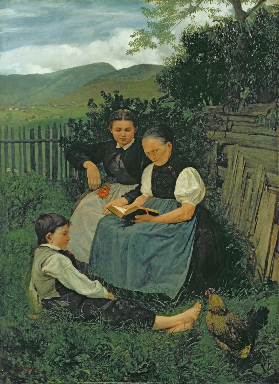 Koniec dnia, 1868 autorstwa Hans Thoma