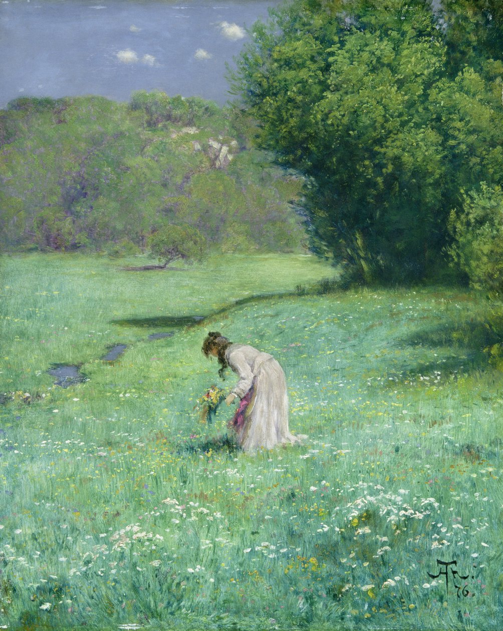 Leśna Łąka, 1876 autorstwa Hans Thoma