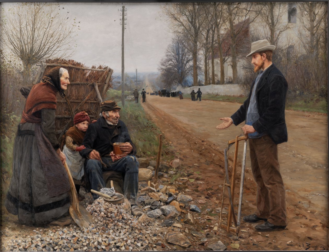 Droga wiejska Autostrada, 1893. autorstwa Hans Andersen Brendekilde