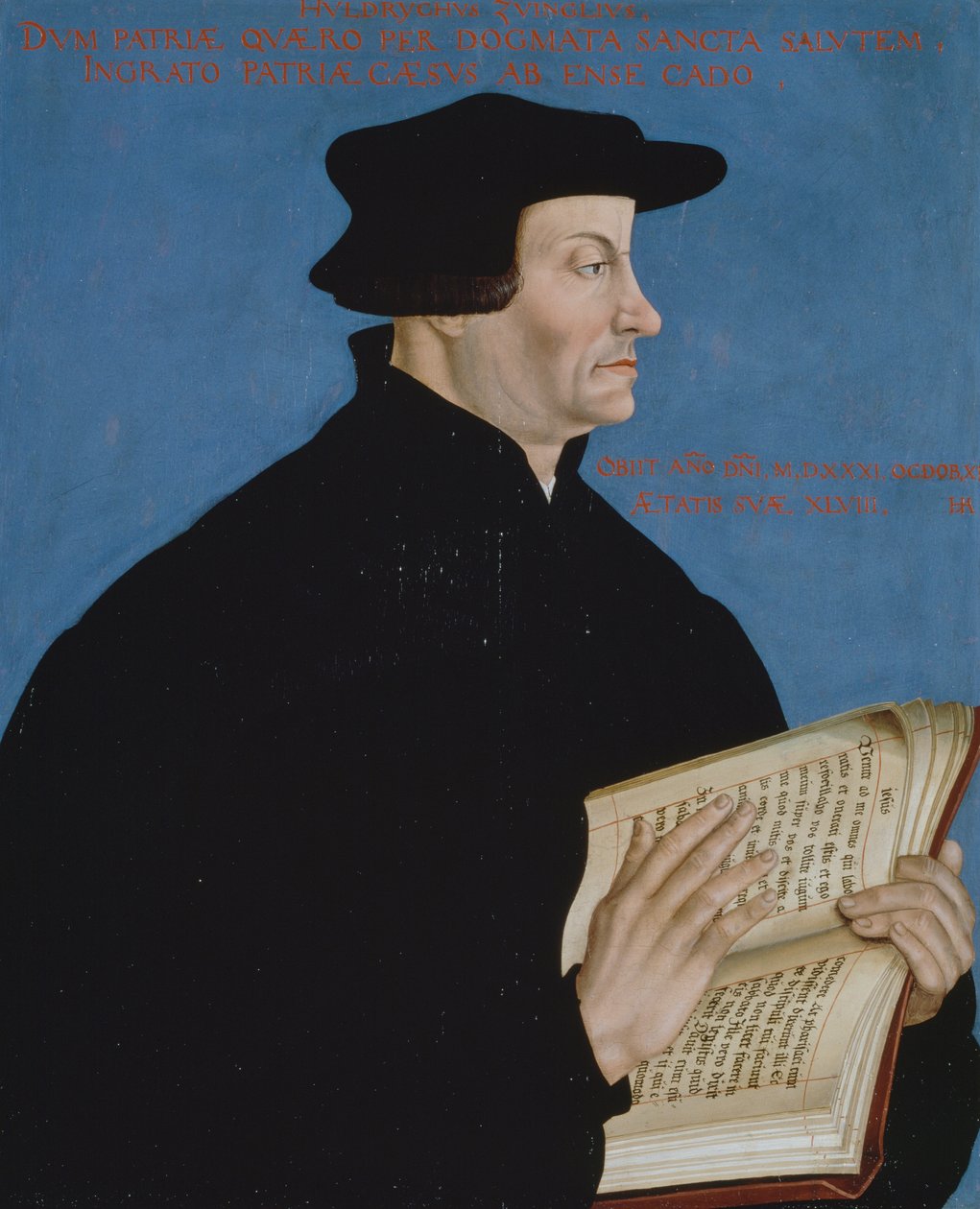 Portret Huldrycha Zwingli (1848-1531) autorstwa Hans Asper