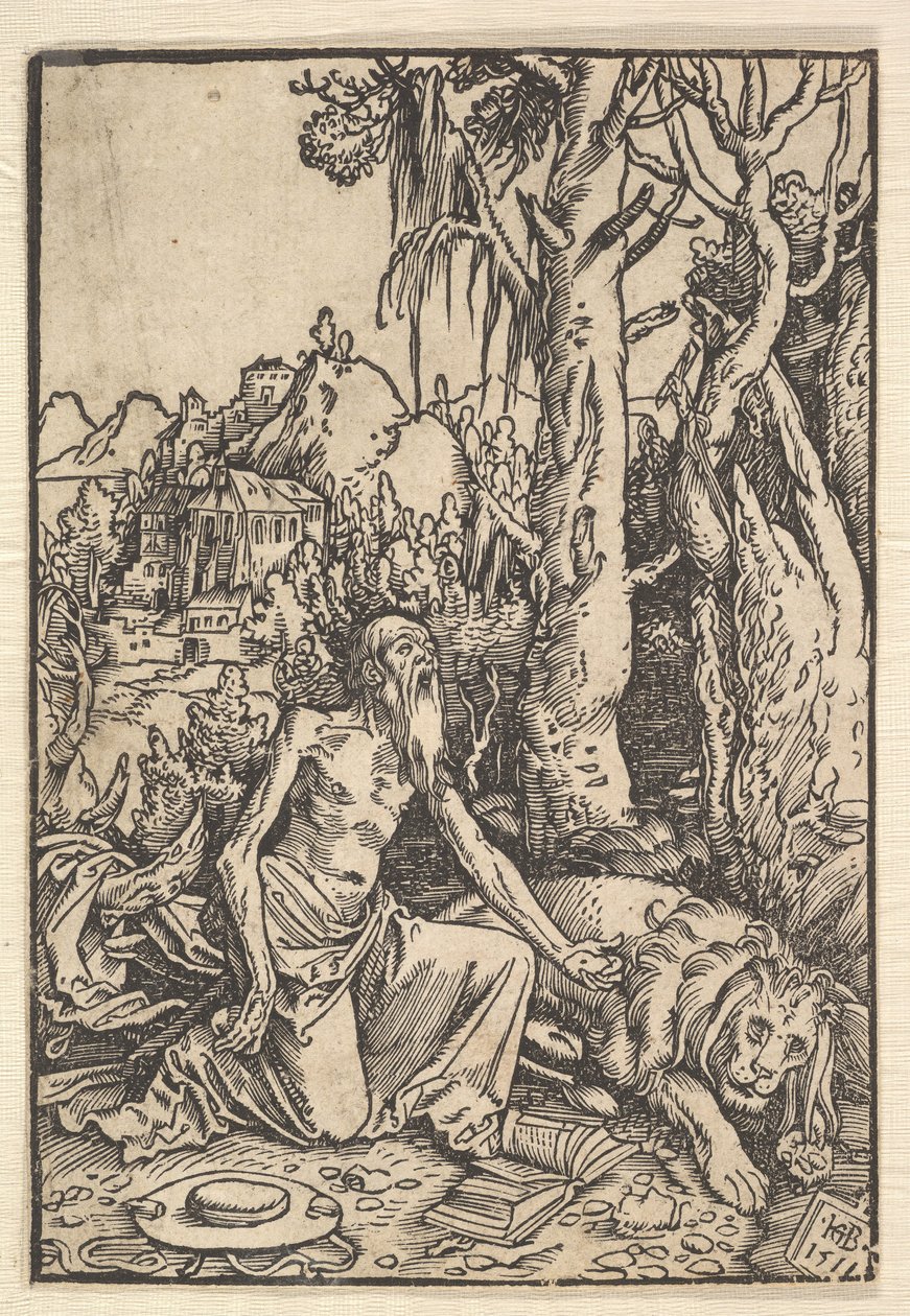 Św. Hieronim na pustyni, 1511. autorstwa Hans Baldung