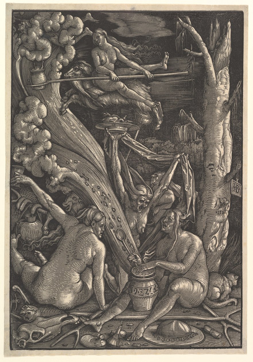 Czarownice, 1510 autorstwa Hans Baldung Grien