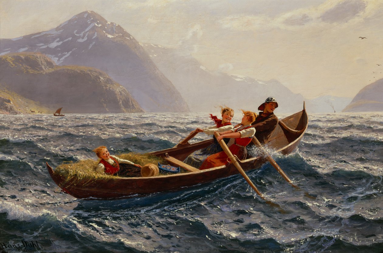 Rejs łodzią w Sognefjorden autorstwa Hans Dahl