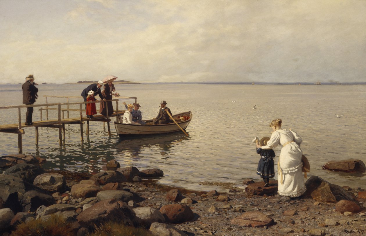 Letnie życie na plaży? autorstwa Hans Gude