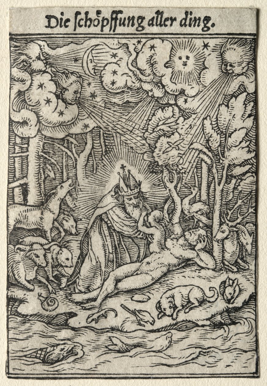 Taniec śmierci: stworzenie. autorstwa Hans Holbein