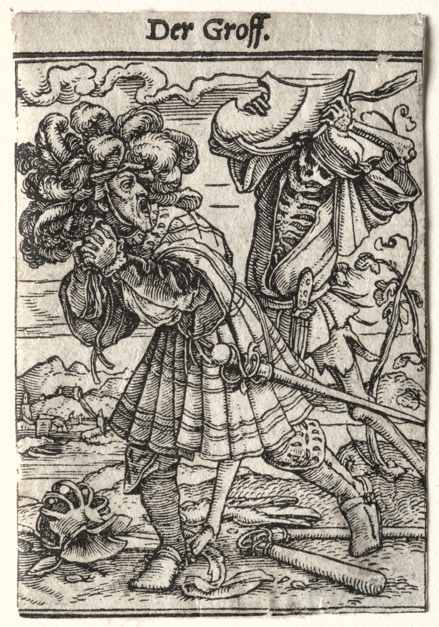 Taniec Śmierci: Hrabia, c. 1526. autorstwa Hans Holbein
